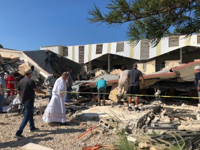Colapsa el techo de una iglesia en Ciudad Madero; al menos siete muertos y 10 heridos