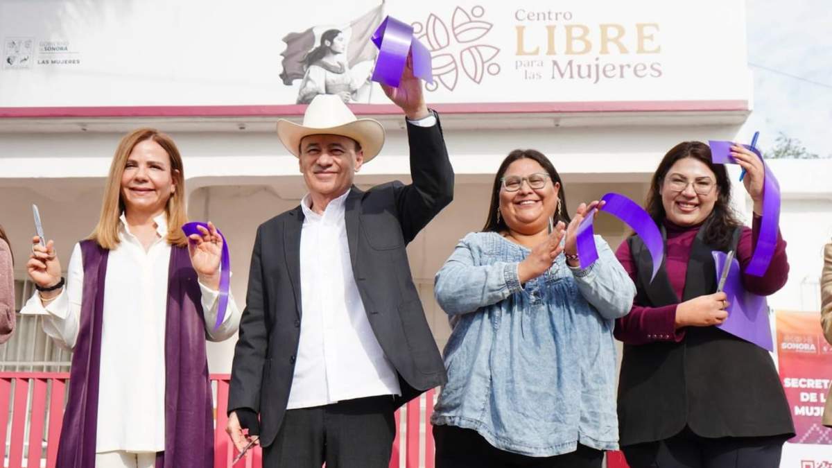 El gobernador Alfonso Durazo Montaño y la secretaria de las Mujeres, Citlalli Hernández Mora inauguraron un Centro Libre para las Mujeres en Sonora
