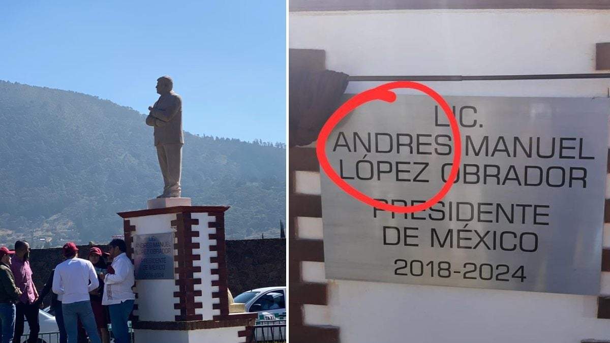 Estatua de AMLO en Atlacomulco