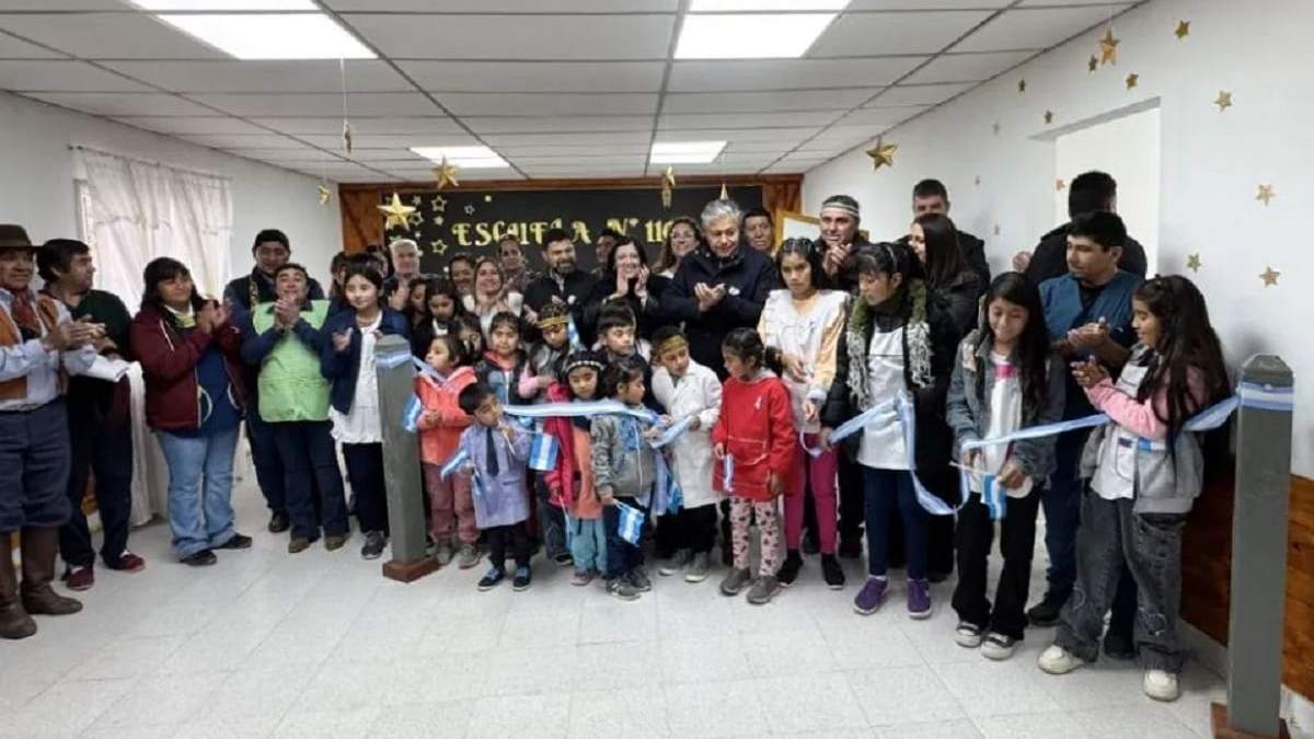 La escuela primaria de Pichaihue, en Loncopué, tiene una matrícula de 13 alumnos. Fuente: (Gobierno de Neuquén)