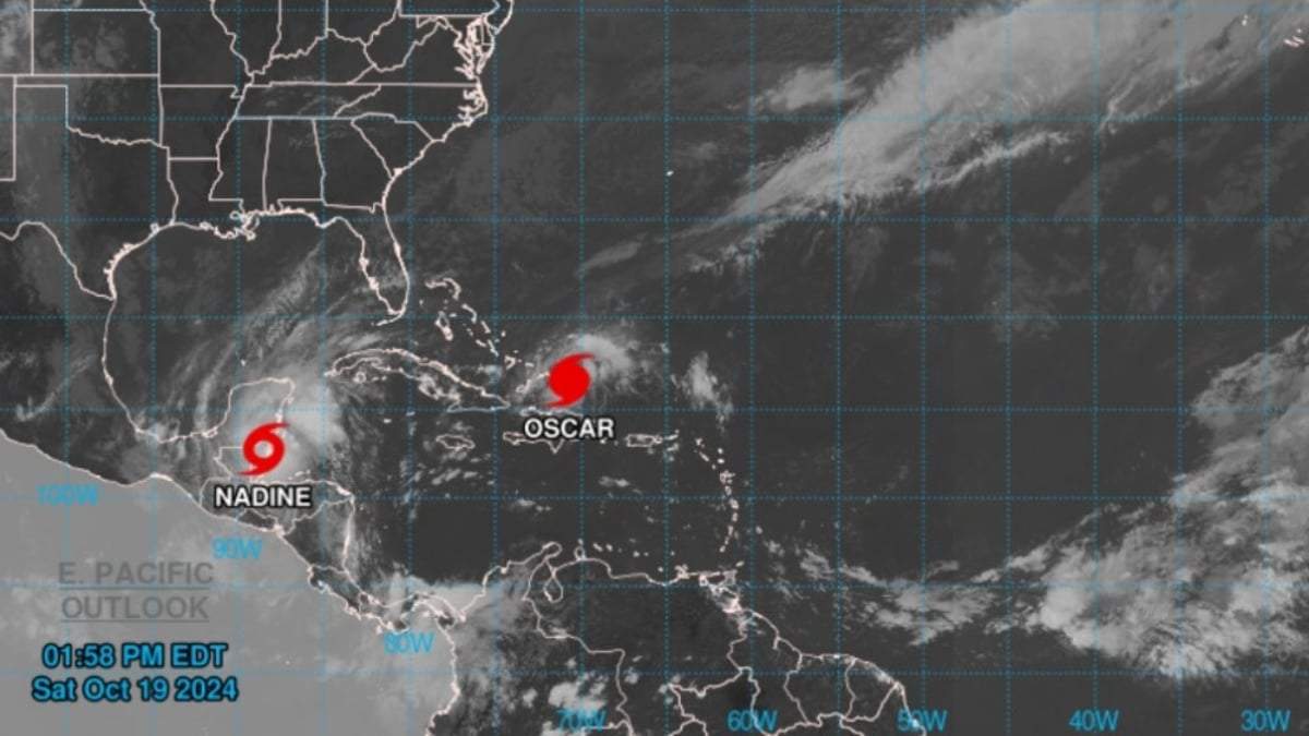 La tormenta "Nadine" y el huracán "Oscar"