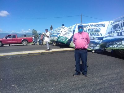Con bloqueo carretero piden cancelar proyecto minero San José, en Oaxaca