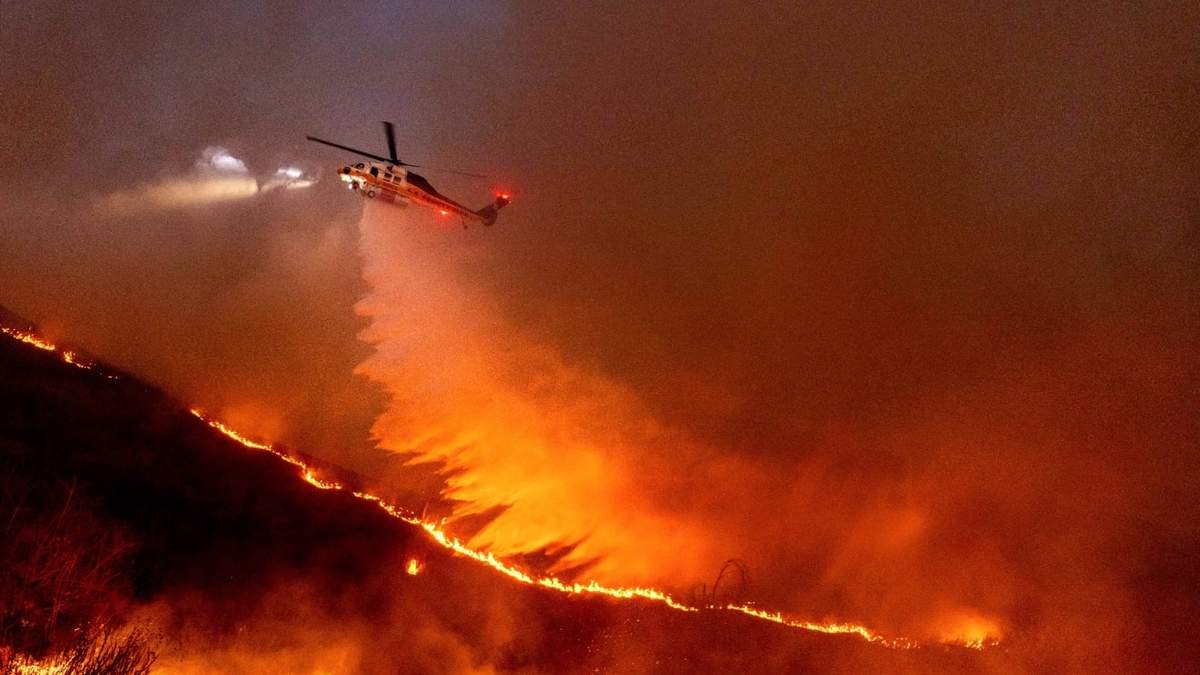 Uno de los incendios en California