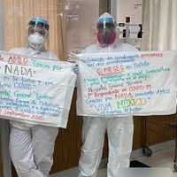 Trabajadores del Hospital General de Tijuana exigen 'Bono Covid-19”