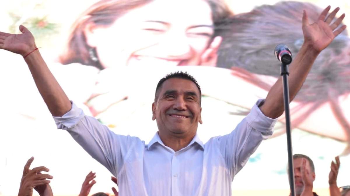 El candidato estuvo acompañado por militantes de su partido. Fuente: (Prensa Rioseco)