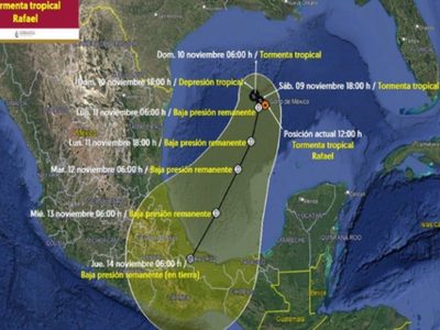 Rafael se debilita a tormenta tropical en el Golfo de México tras azotar Cuba