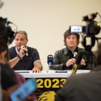 Javier Milei respaldó la candidatura a gobernador de Carlos Eguía