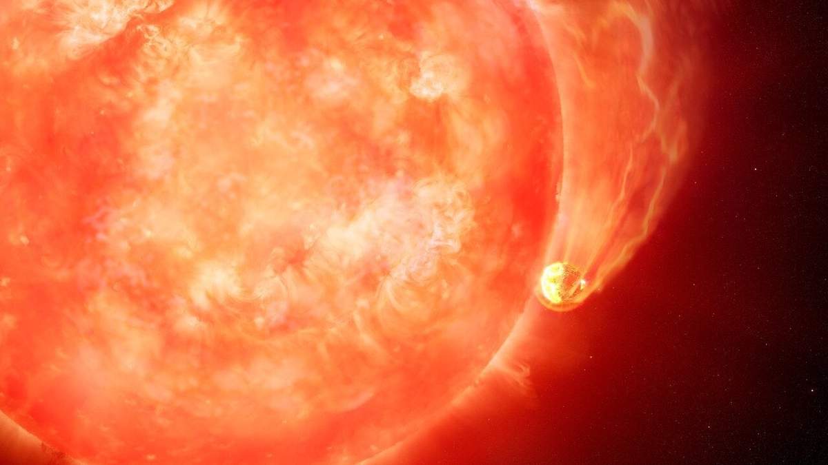 Ilustración de cómo una estrella "devora" uno de sus planetas