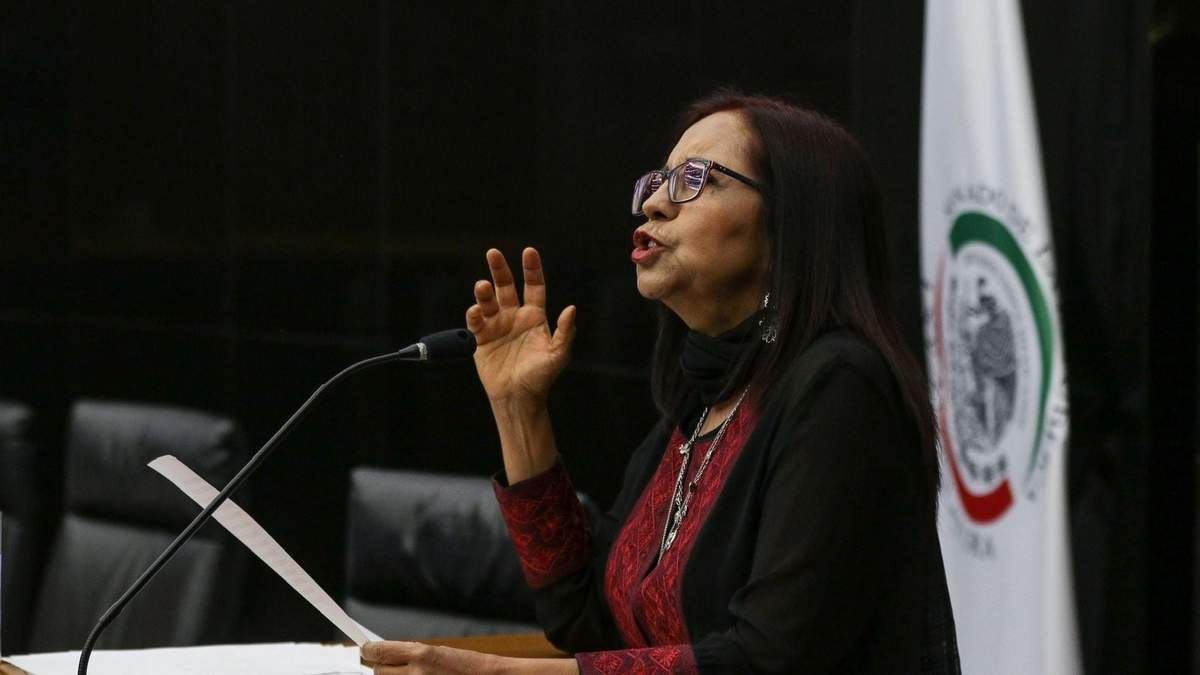 Leticia Ramírez Amaya, titular de la SEP, en su comparecencia ante la Comisión de Educación, en el Senado