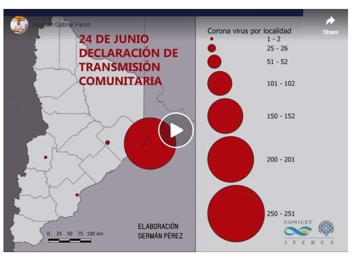 Una imagen del mapa del coronavirus