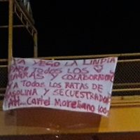 Amenazan en mantas a huachicoleros en Morelia
