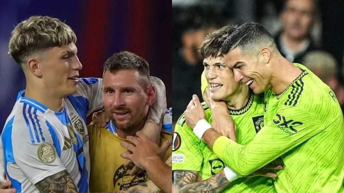 Lionel Messi, Cristiano Ronaldo y Alejandro Garnacho Fuente: (X)