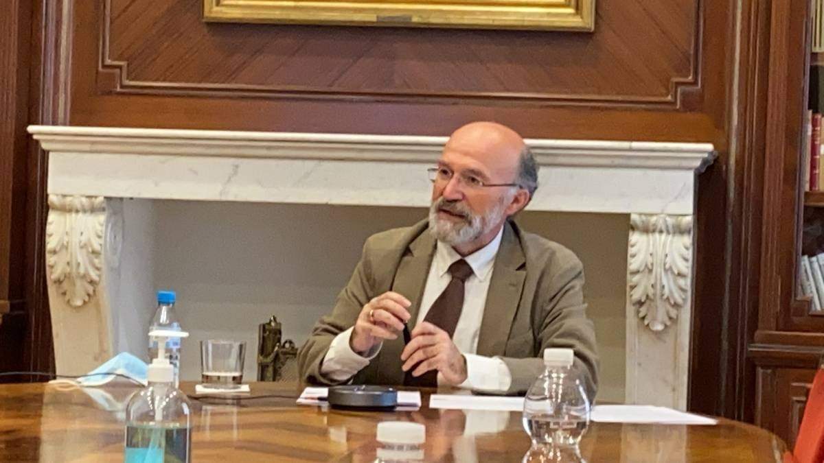 El presidente de la SEPC, Gabriel Rubio, durante la presentación de los datos de la encuesta en Madrid
