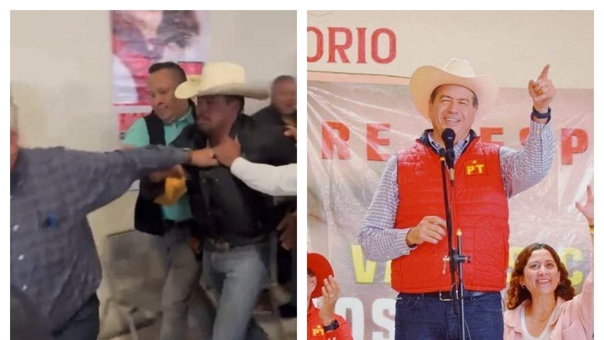 Ricardo Mejía Berdeja y un provocador que intentó reventar un acto del precandidato