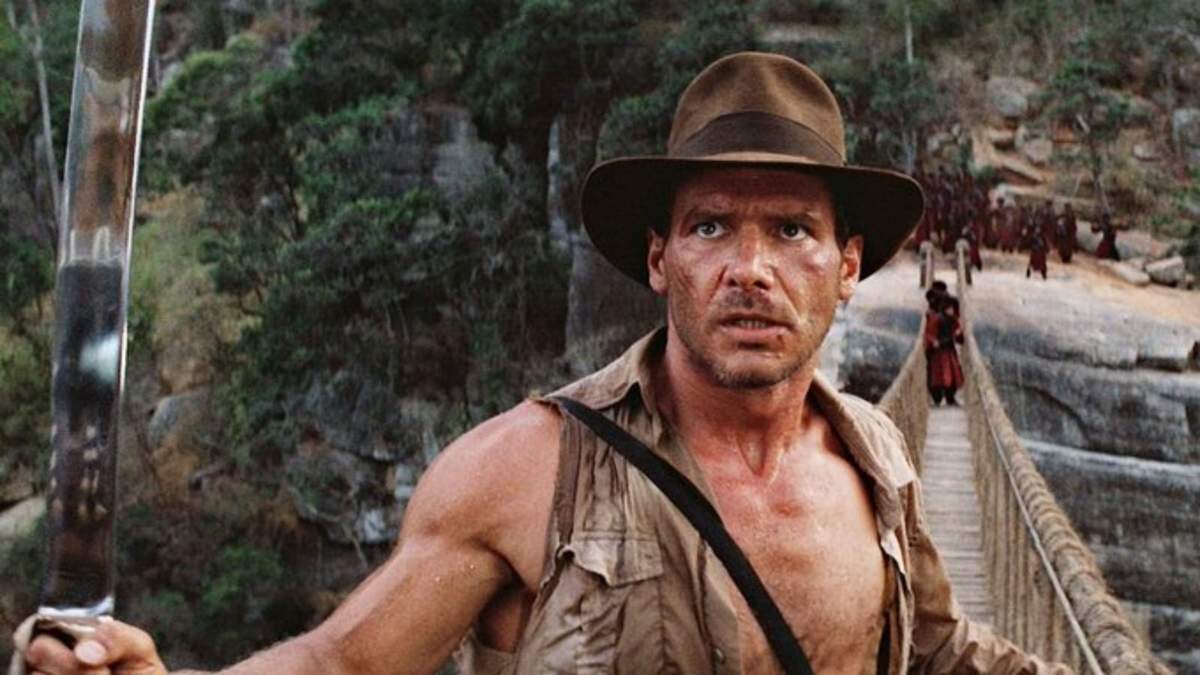 Harrison Ford en la película de 1984 “Indiana Jones and the Temple of Doom”