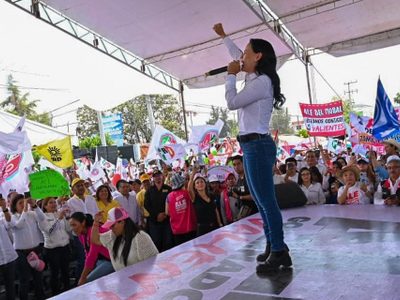Del Moral presume que ya alcanzó a Delfina Gómez en las preferencias electorales