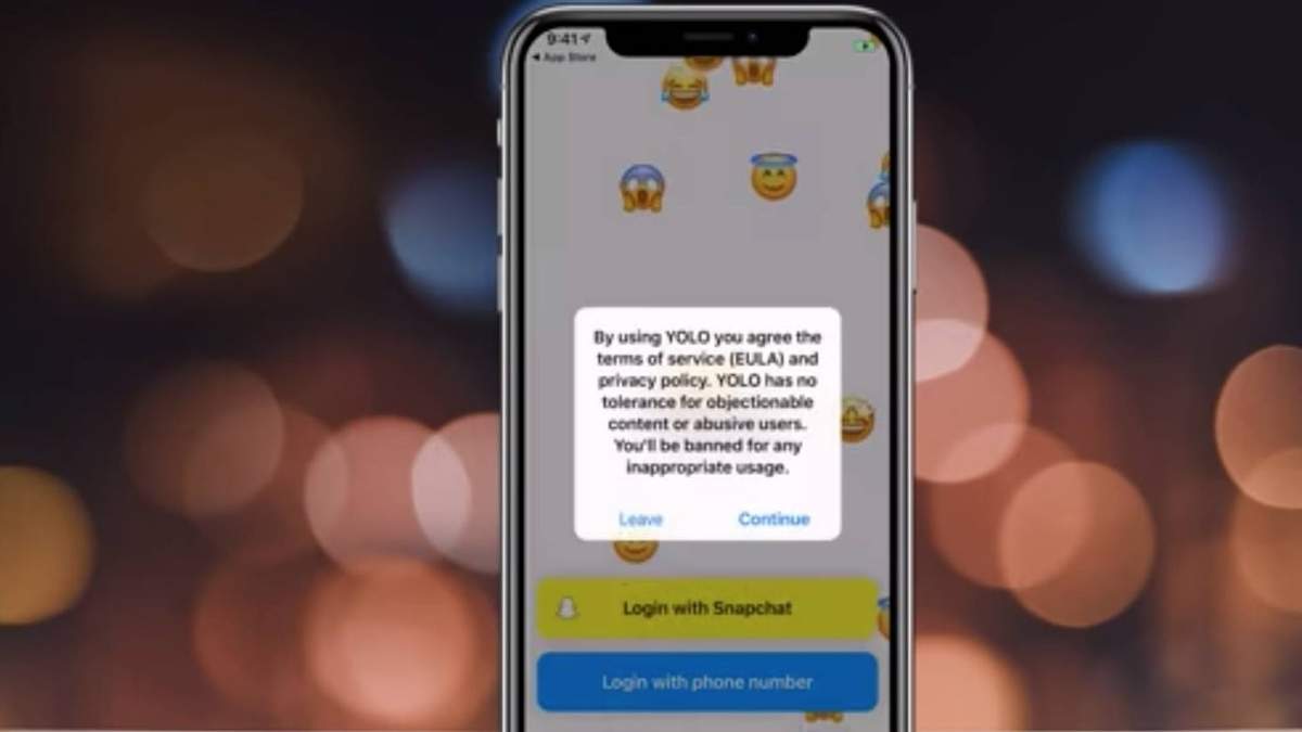 Yolo advierte a sus usuarios sobre el uso de contenido abusivo