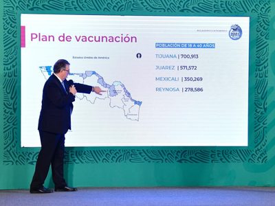 Vacunas enviadas por EU se aplicarán a personas de 18 a 40 años en la frontera norte: Ebrard