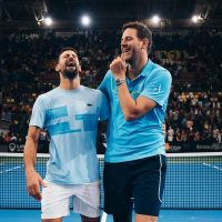 No podían: Djokovic sacó a relucir sus famosas imitaciones en la despedida de Juan Martín Del Potro