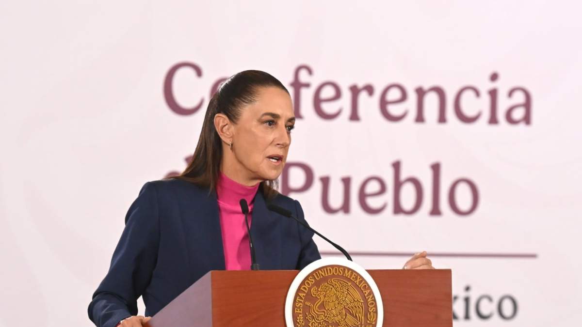 La presidenta Claudia Sheinbaum en conferencia mañanera