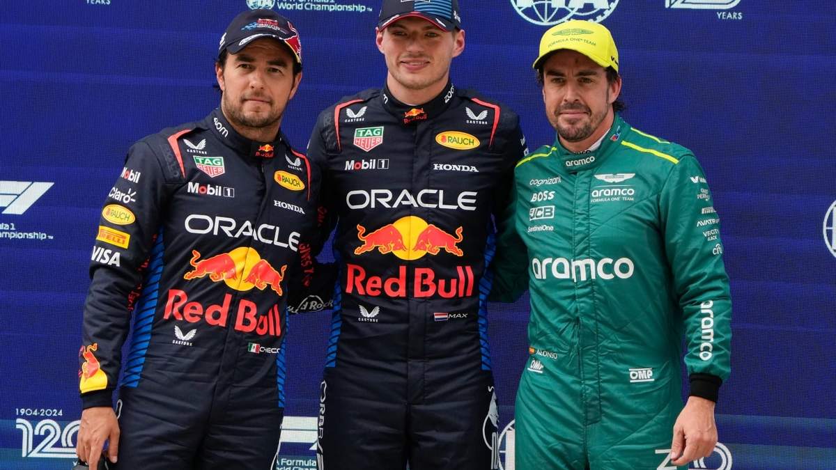 Sergio “Checo” Pérez, Max Verstappen y Fernando Alonso