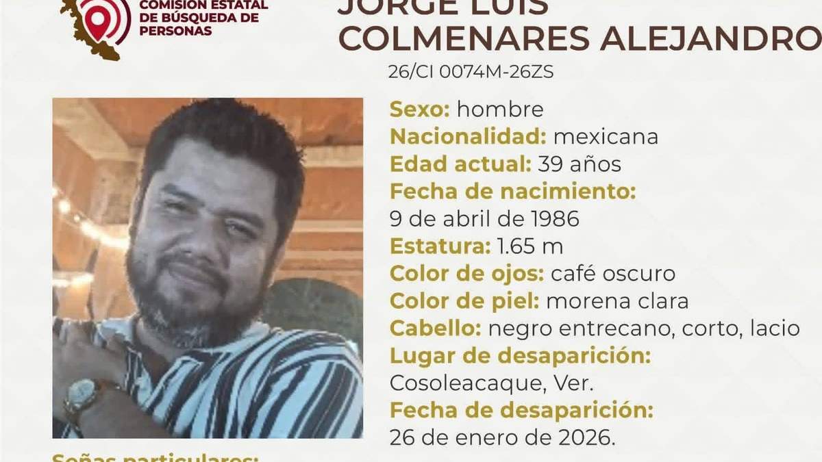 La ficha de búsqueda de Jorge Luis Colmenares Alejandro