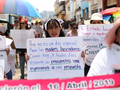 Madres de desaparecidos protestan en Tuxtla Gutiérrez y San Cristóbal de Las Casas