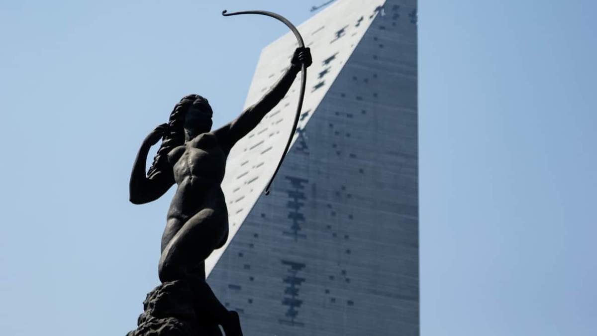 La réplica de la Diana Cazadora, en Reforma