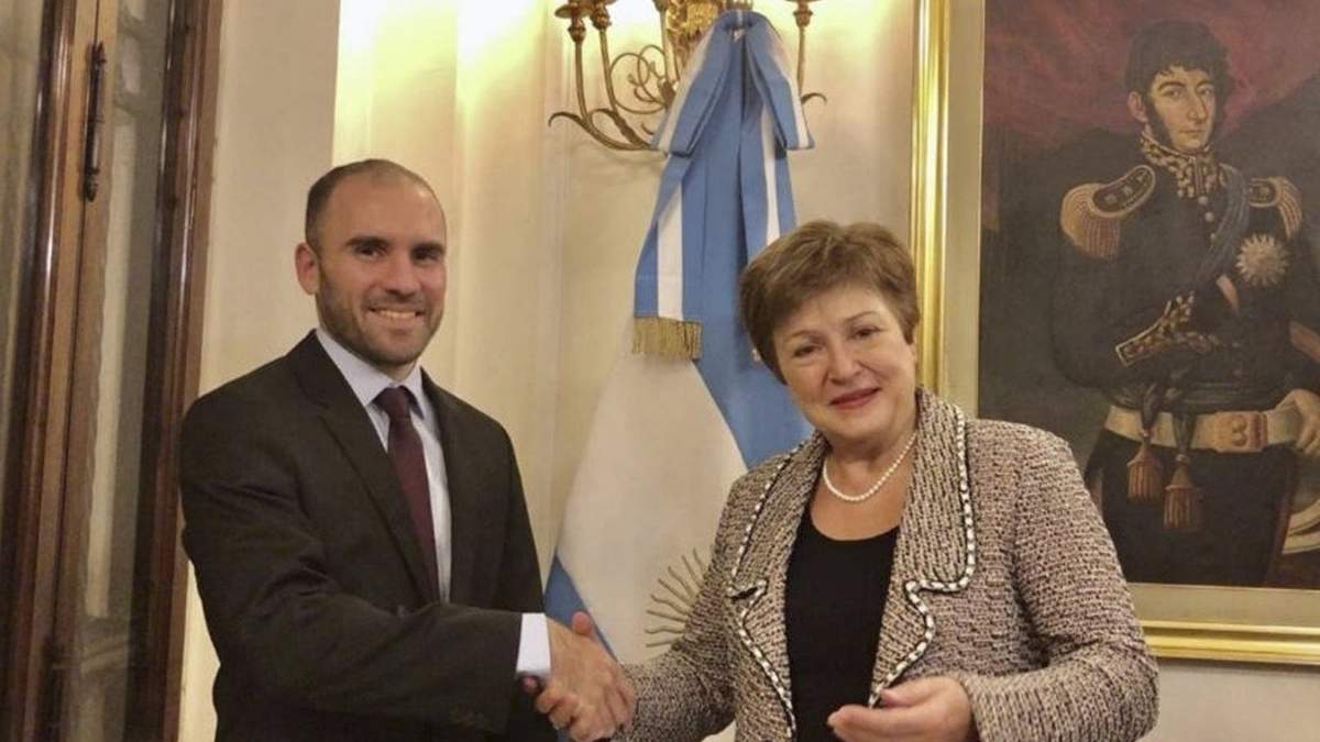 Martín Guzmán y Kristalina Georgieva. Fuente: (Twitter)