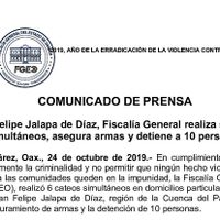 Detienen en Oaxaca a alcalde y funcionarios implicados en desaparición forzada