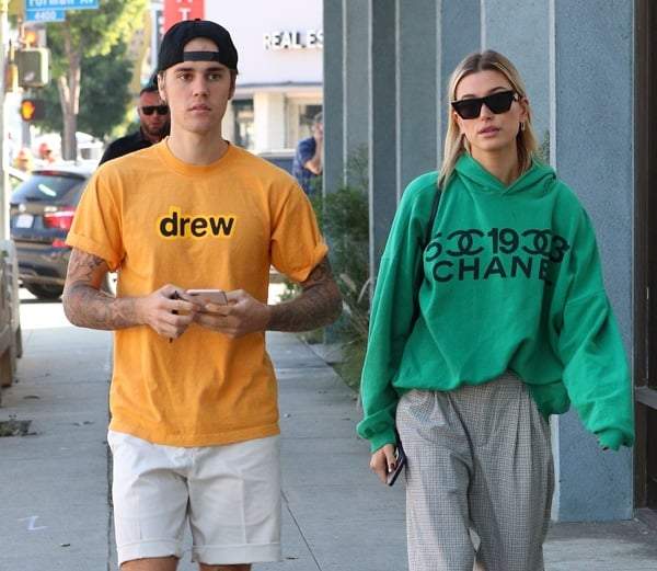 Justin Bieber y Hailey Baldwin. Fuente: (Instagram)