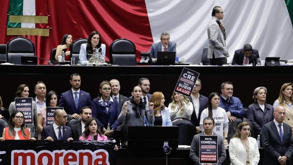 Noemí Berecine Luna en la tribuna de la Cámara de Diputados