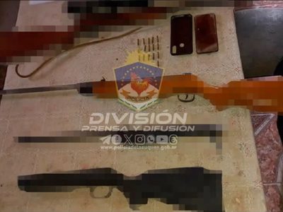 En Varvarco, la policía secuestró armas de fuego y demoró a una persona