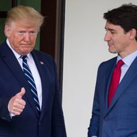 Al lado de Trudeau, Trump expresó su confianza de que se apruebe el T-MEC