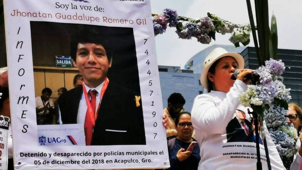 Socorro Romero Gil, madre del joven desaparecido Jhonatan Guadalupe Romero Gil.