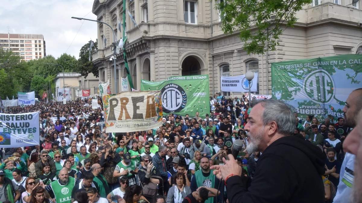 La ATE mantiene su reclamo al Gobierno en las calles. Fuente: (X)