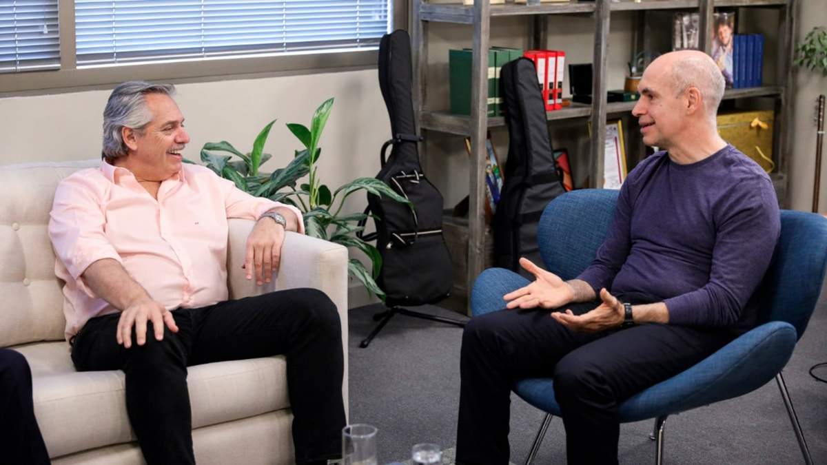 Alberto Fernández y Horacio Rodríguez Larreta. Fuente: (Instagram).