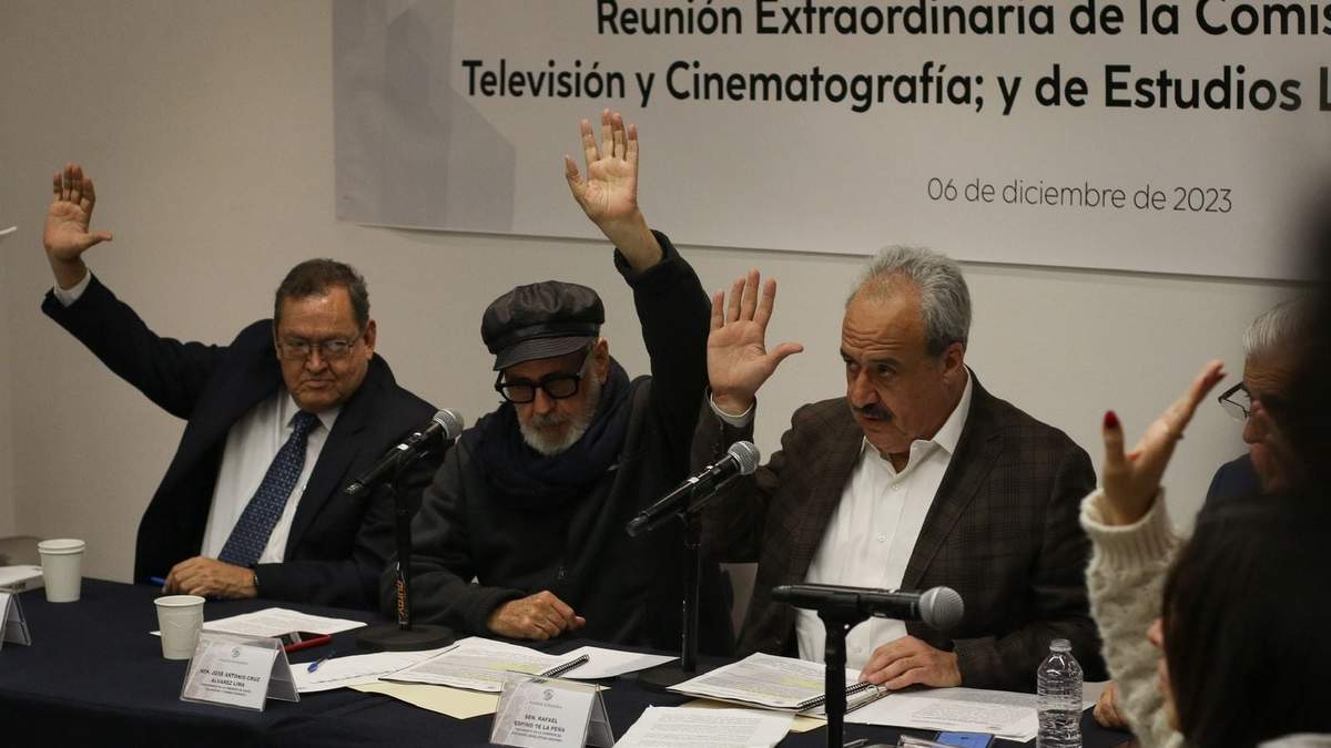 Senadores en el momento de la aprobación