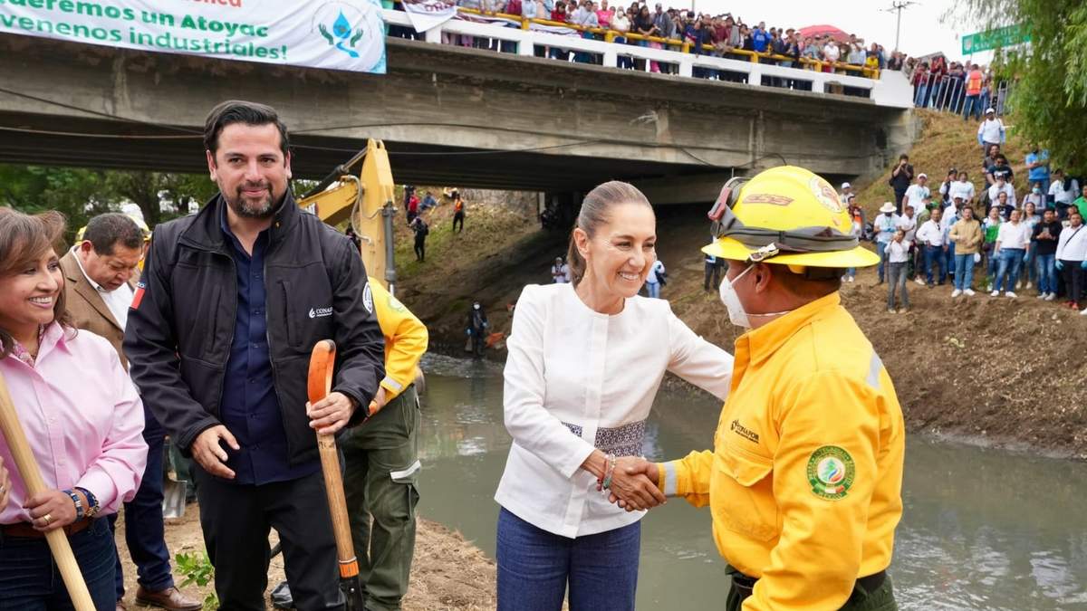 Sheinbaum en el arranque de la limpieza y restauración del río Atoyac en marzo
