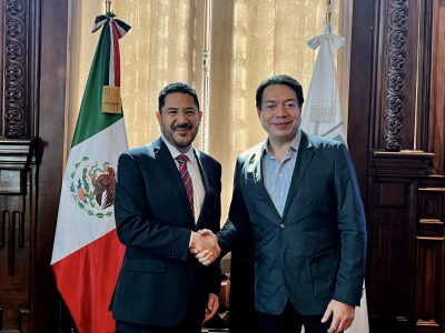 Mario Delgado hace "visita de cortesía" a Martí Batres tras tomar gobierno de CDMX