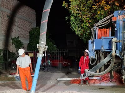 Ya se encuentra reparado el colector cloacal de calle Copahue en la ciudad de Neuquén