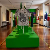 Exposición de futbol en el Museo Nacional de las Culturas del Mundo