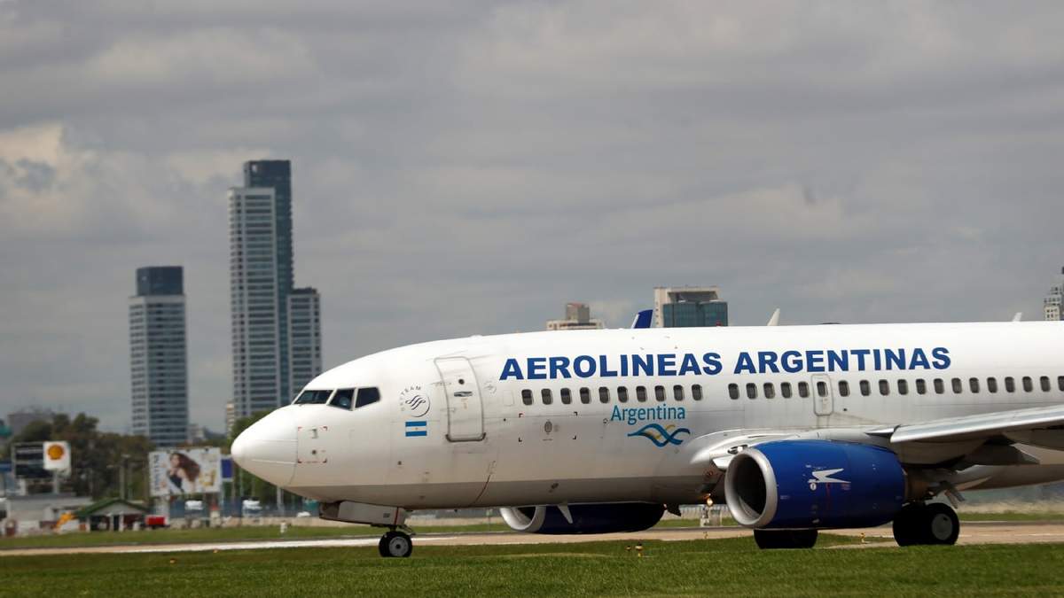 Avión de Aerólineas Argentinas. Fuente: (Instagram).