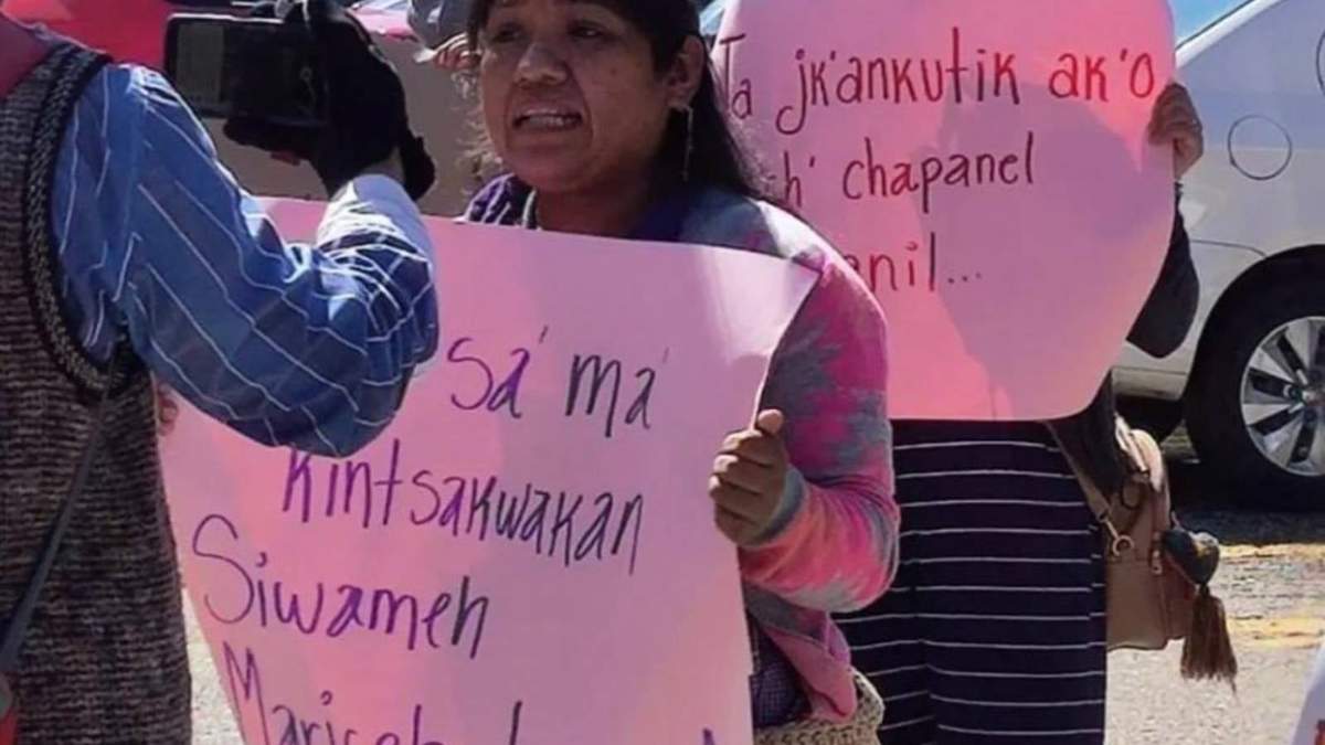 Mujeres tsotsiles se manifestaron para exigir que se reconsidere la sentencia Maricela