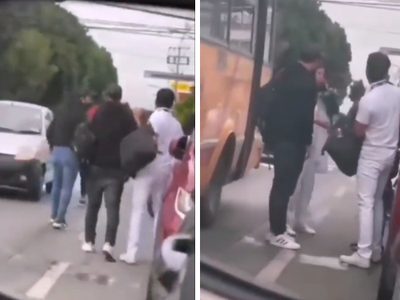 Captan supuesto asalto de sujetos de negro contra estudiantes de medicina de la BUAP