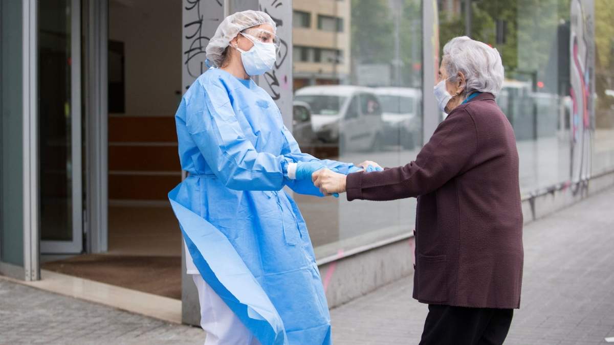 Test de coronavirus en geriátricos. Fuente: (Twitter)