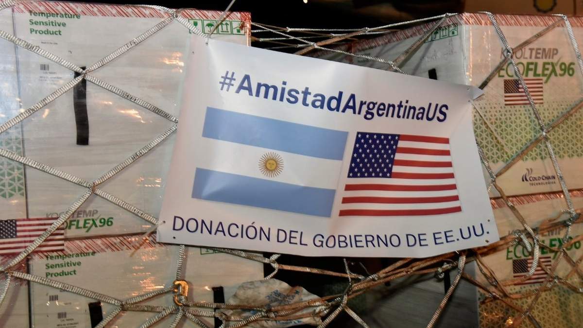 Donación de vacunas de Estados Unidos. Fuente: (Twitter)