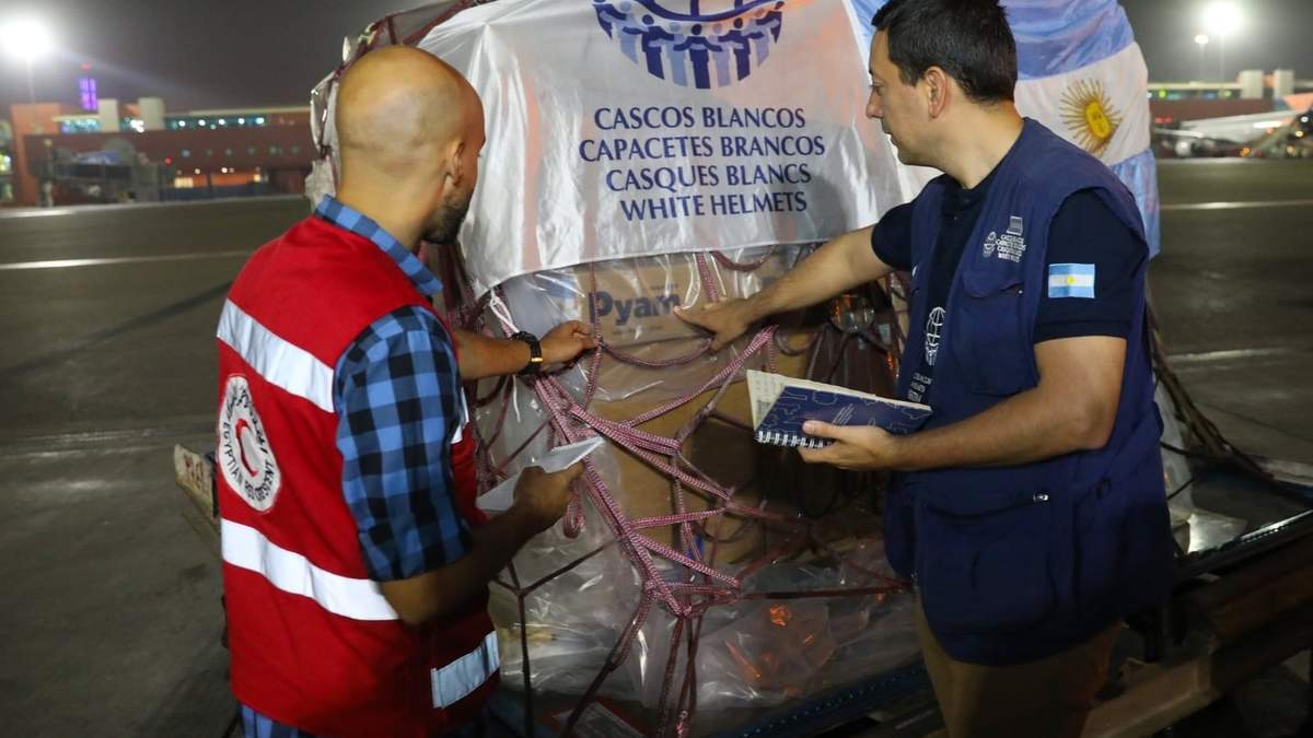 La Cancillería ratificó su disposición por enviar ayudas a Gaza. Fuente: (Twitter)