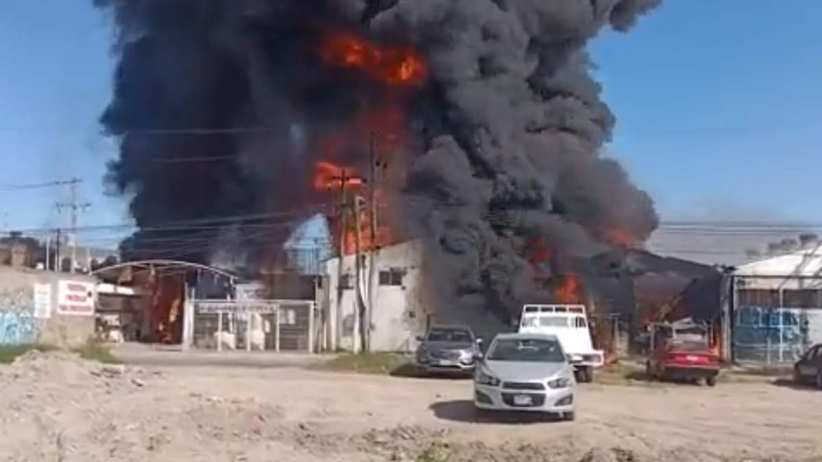 El incendio en Tlaquepaque