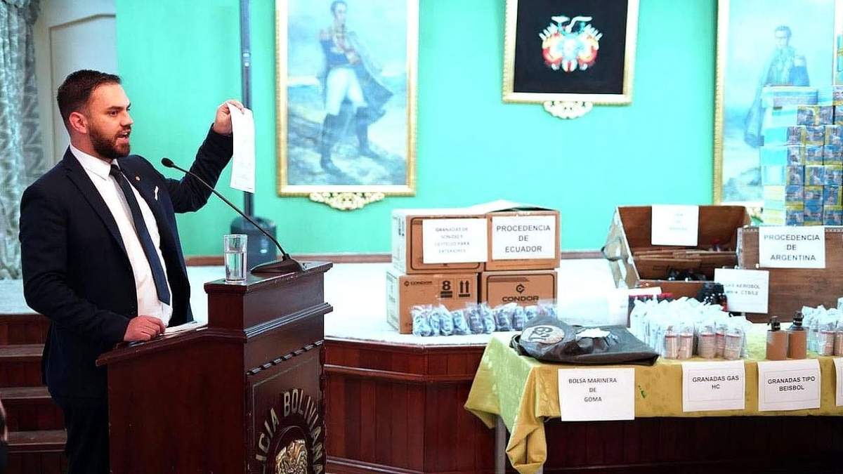 Envío de armas a Bolivia. Fuente: (Twitter)